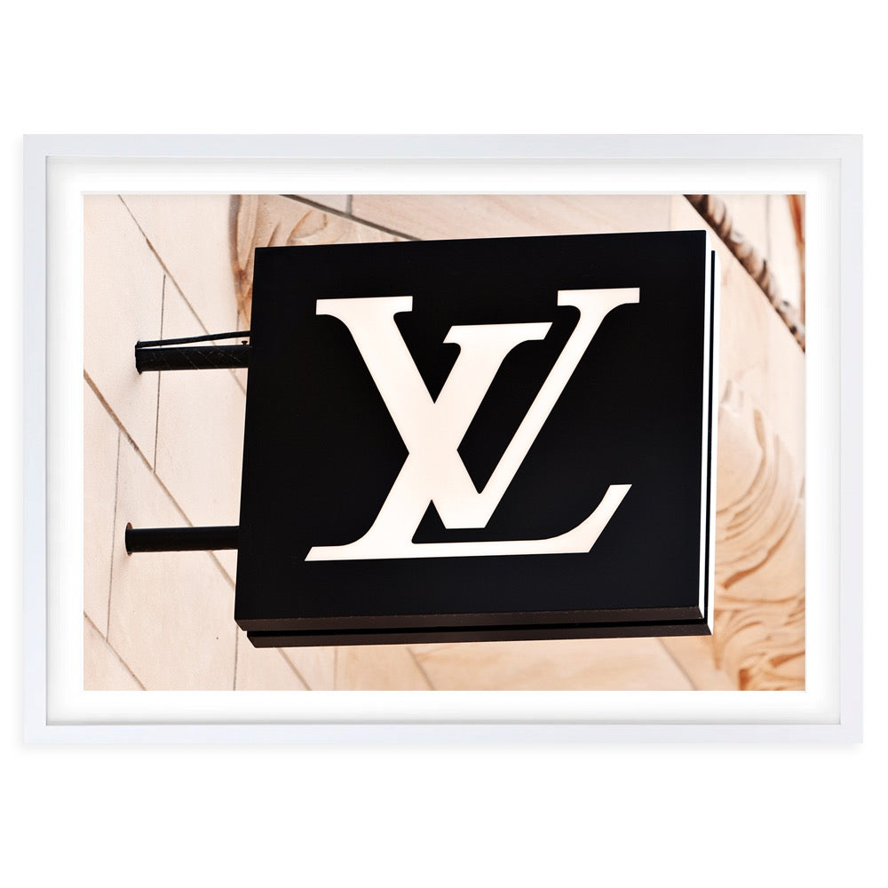 Wall Art's Louis Vuitton Sign Large 105cm x 81cm Framed A1 Art Print