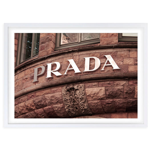 Wall Art's Prada Sign Large 105cm x 81cm Framed A1 Art Print