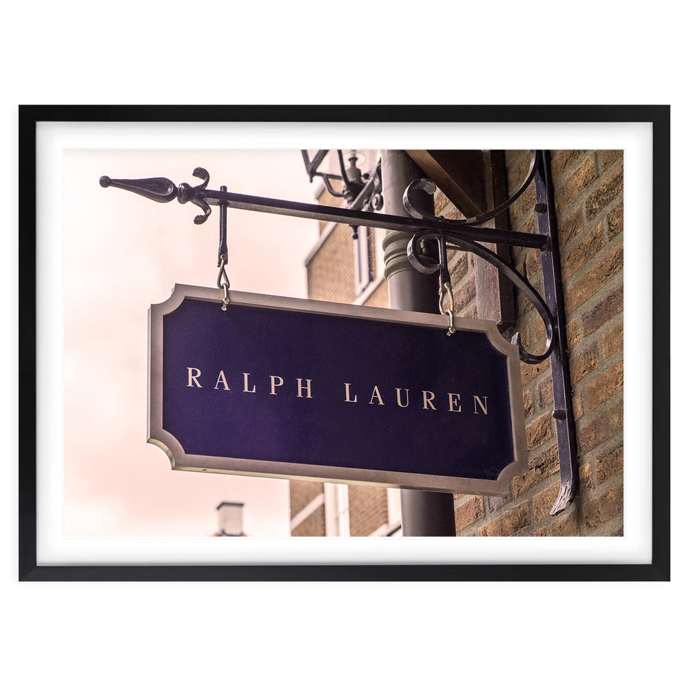 Wall Art's Ralph Lauren Sign Large 105cm x 81cm Framed A1 Art Print