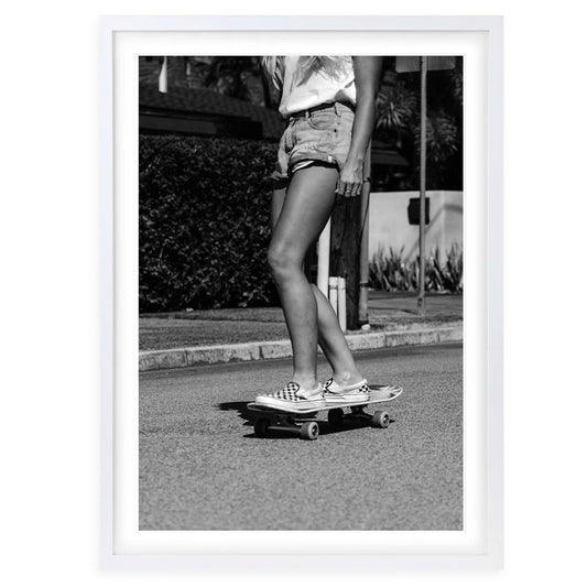 Wall Art's Skater Girl Large 105cm x 81cm Framed A1 Art Print