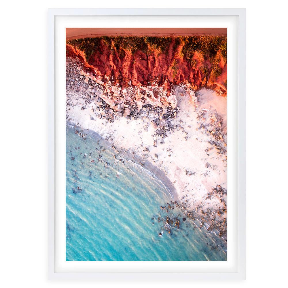 Wall Art's Western Red Rocks Aerial Large 105cm x 81cm Framed A1 Art Print