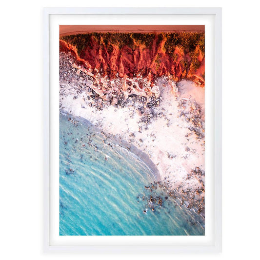 Wall Art's Western Red Rocks Aerial Large 105cm x 81cm Framed A1 Art Print