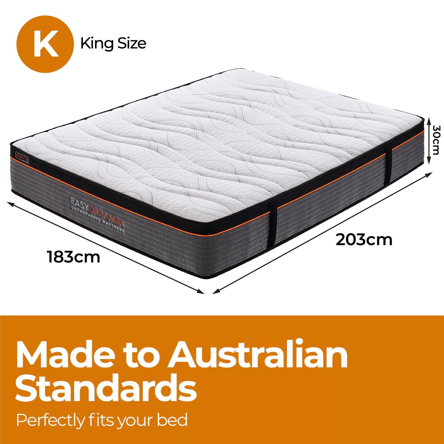 EasyDreamer Orthopaedic Euro Top Pocket Spring King Mattress