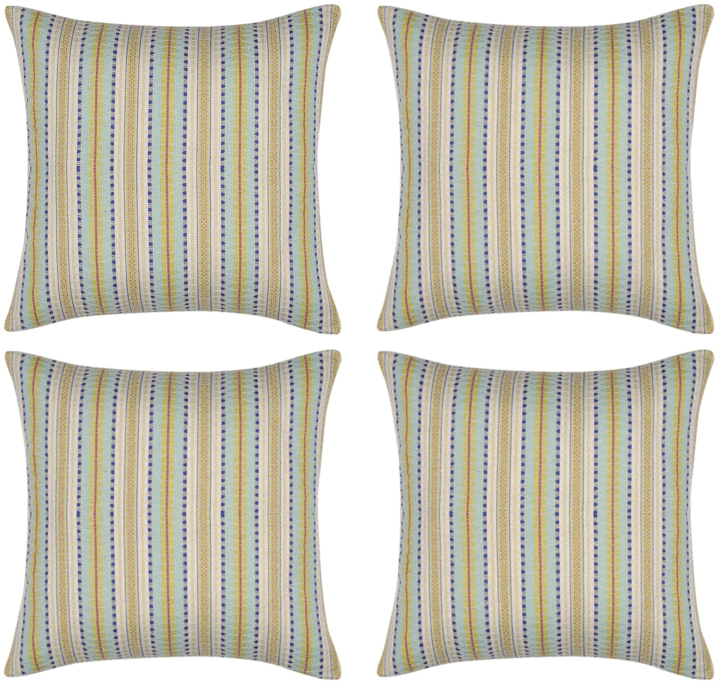 Pack of 4 Finn Yellow Multicoloured Retro Cushion Cover