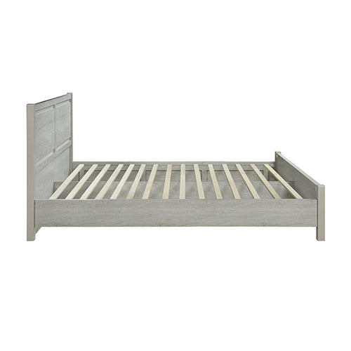 Queen Size Bed Frame Natural Wood like MDF in Oak Colour