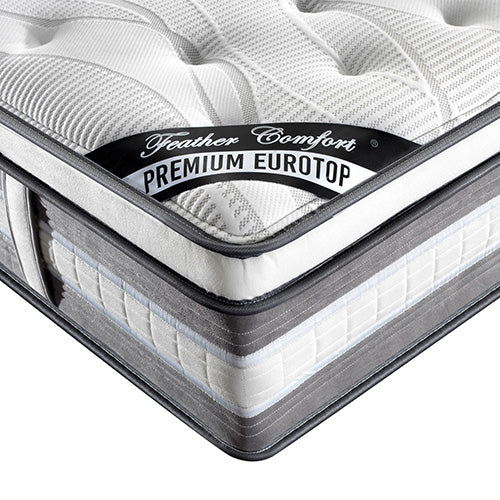 Mattress Euro Top Double Size Pocket Spring Coil with Knitted Fabric Medium Firm 34cm Thick