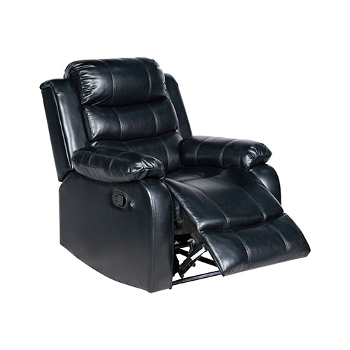 Chelsea 1R Seater Finest Leatherette Recliner Feature Console LED Light Ultra Cushioned