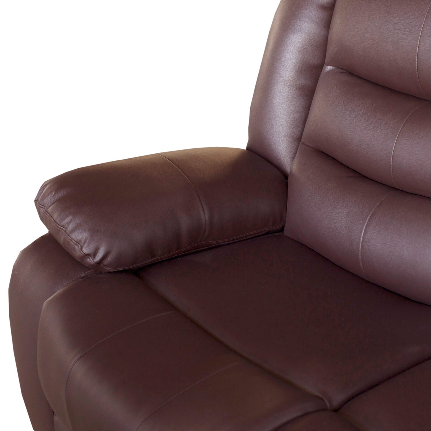 Single Seater Recliner Sofa Chair In Faux Leather Lounge Couch Armchair in Brown