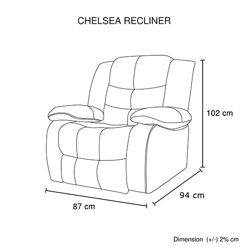 Chelsea 3R+1R+1R Seater Finest Leatherette Recliner Feature Console LED Light Ultra Cushioned