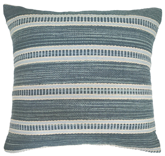 Blue/white woven cushion 45x45 cm