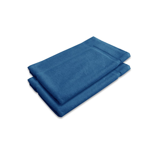 800GSM Set of 2 Cotton Bath Mat Blue Jewel