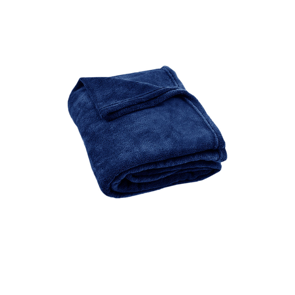 Light Weight Coral Fleece Throw Rug 150x200 cm Navy