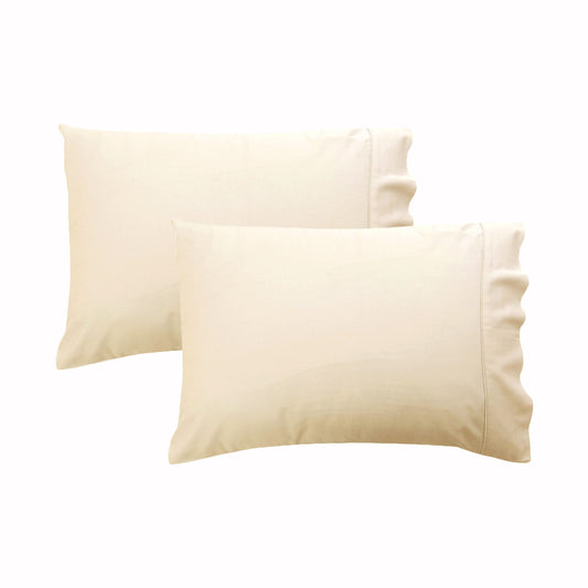 280TC Luxury Percale Standard Pillowcases Ecru