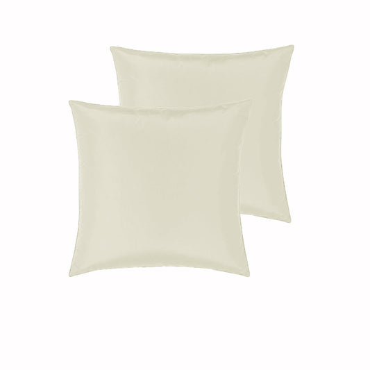 PepperMIll Satin European Pillowcases ( Pair ) IVORY