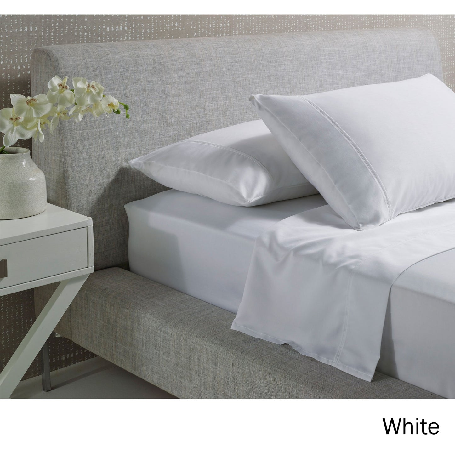 Accessorize 1000TC Cotton Rich Sheet Set White Queen