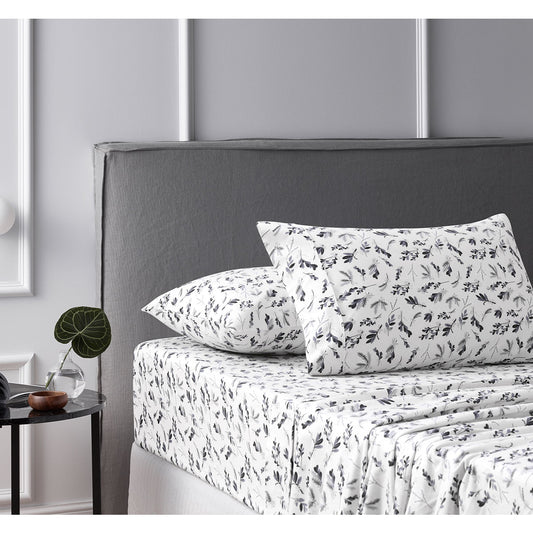 Accessorize Cotton Flannelette Sheet Set Botanical Double