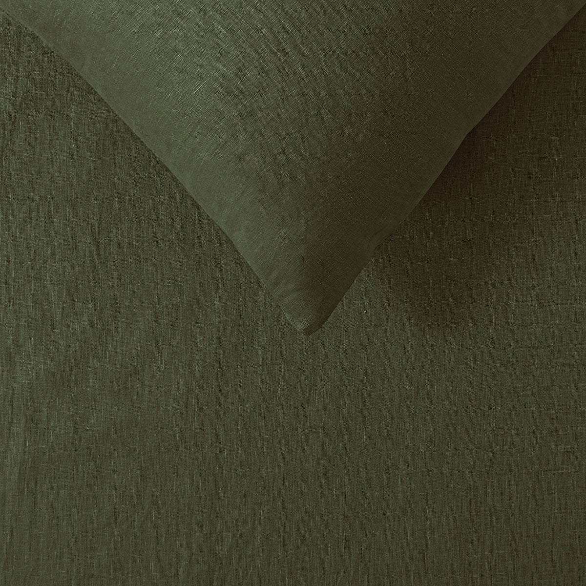 Vintage Design Homewares 100% Linen Olive Sheet Set Single