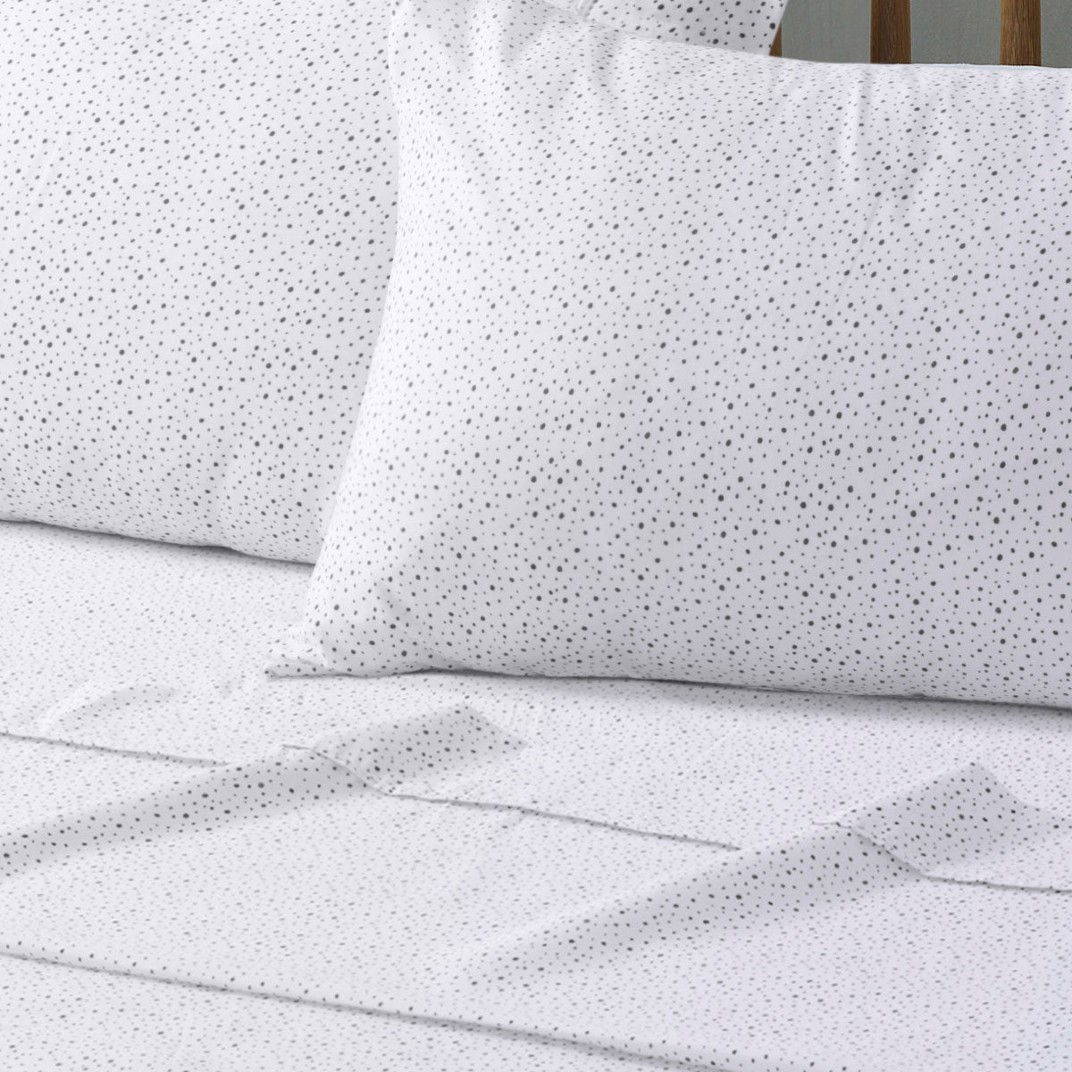 Big Sleep Spotty Printed Microfibre Sheet Set Double