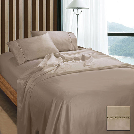 Ramesses 1100TC Egyptian Cotton Sateen Sheet Set Doeskin King