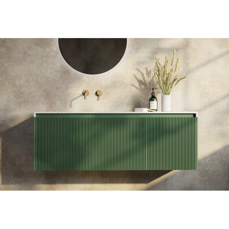 Rimini wall hung bathroom vanity 1400mm Rain Forest