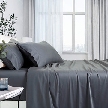 1000tc bamboo cotton sheet set king charcoal