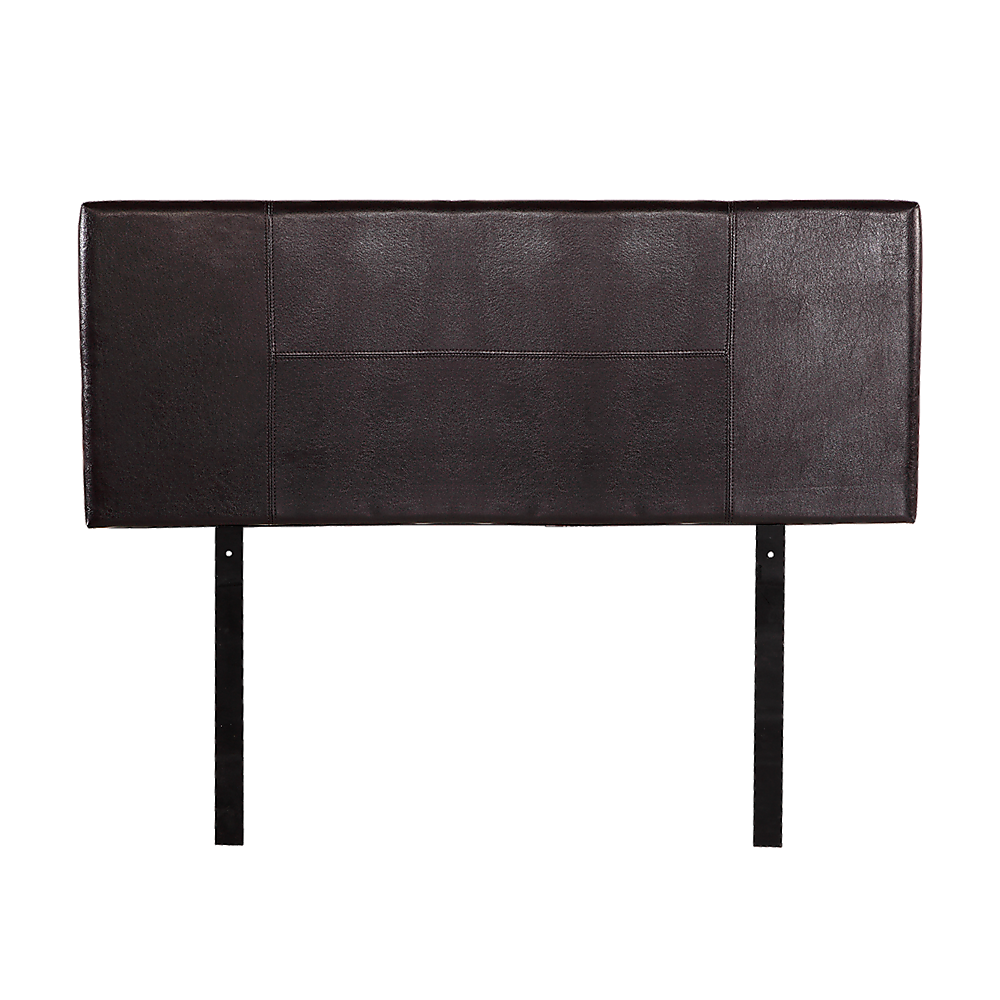 PU Leather Double Bed Headboard Bedhead - Brown