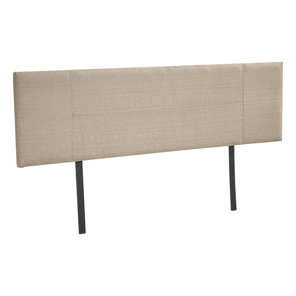 Linen Fabric King Bed Headboard Bedhead - Grey