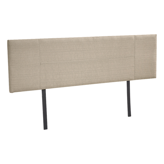 Linen Fabric King Bed Headboard Bedhead - Grey