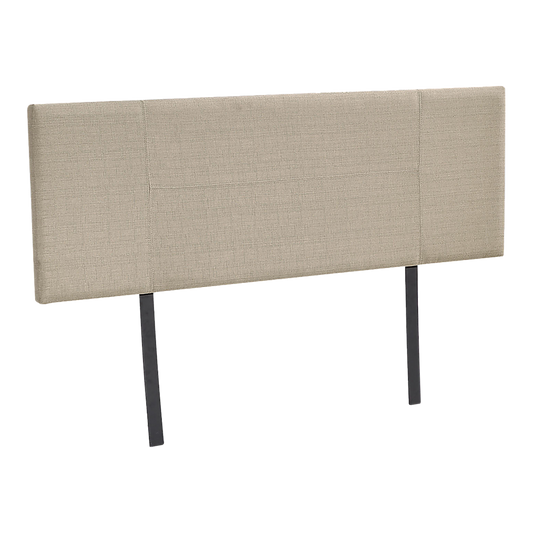 Linen Fabric Queen Bed Headboard Bedhead - Grey