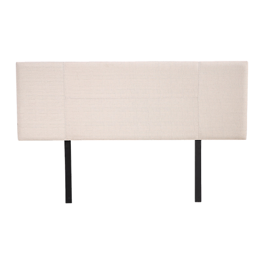 Linen Fabric Queen Bed Headboard Bedhead - Beige