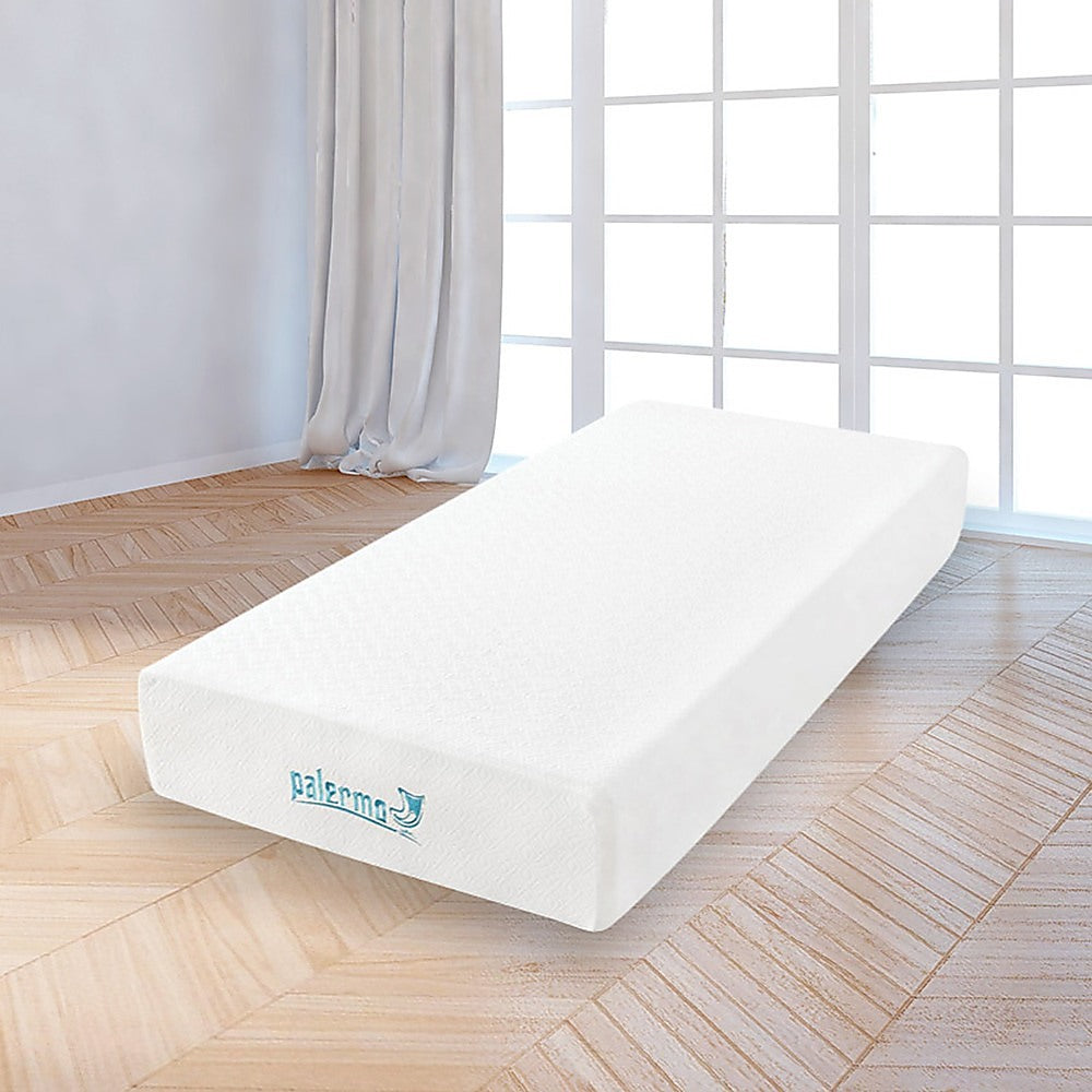 Palermo Single 25cm Gel Memory Foam Mattress - Dual-Layered - CertiPUR-US Certified