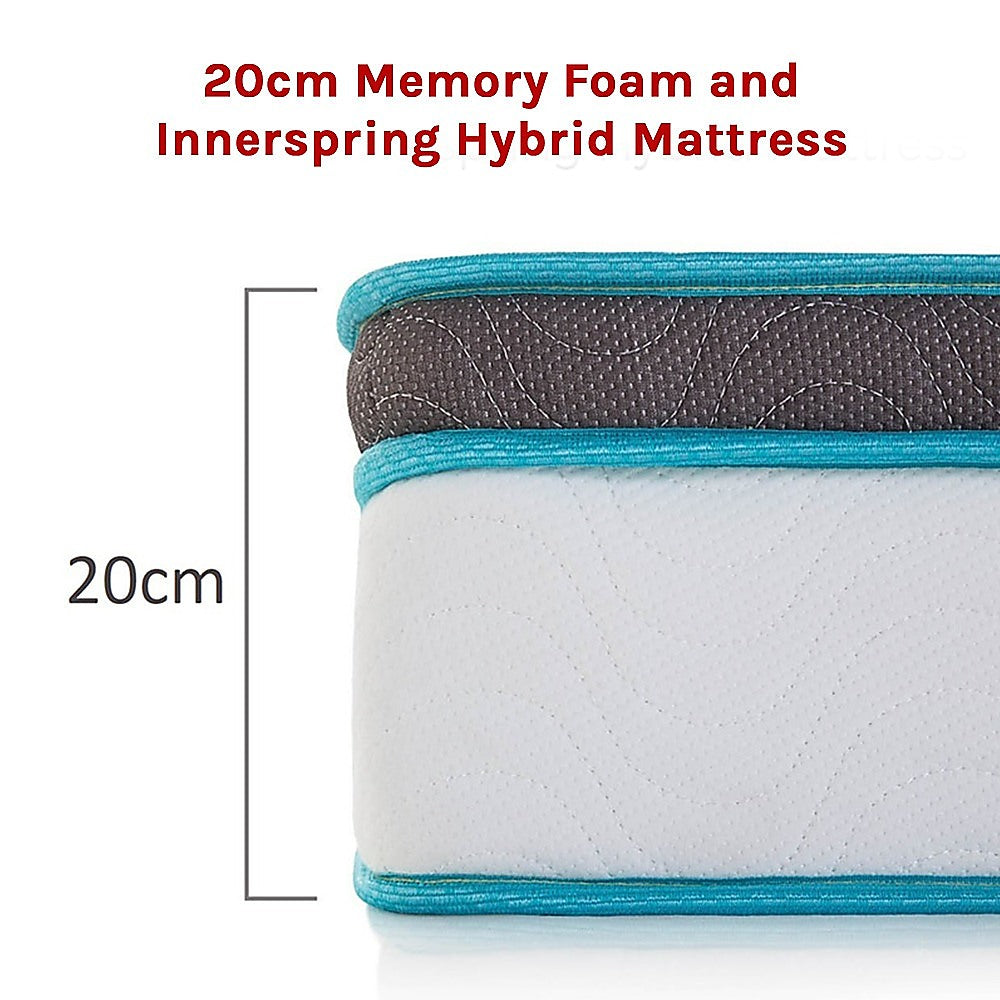 Palermo Single 20cm Memory Foam and Innerspring Hybrid Mattress