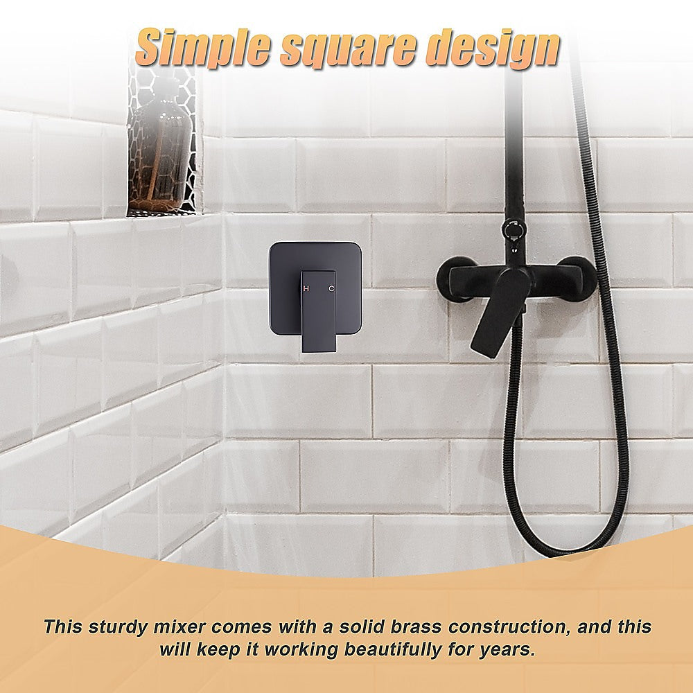 Shower Bath Mixer Tap Bathroom WATERMARK Approved - Electroplated Matte Black