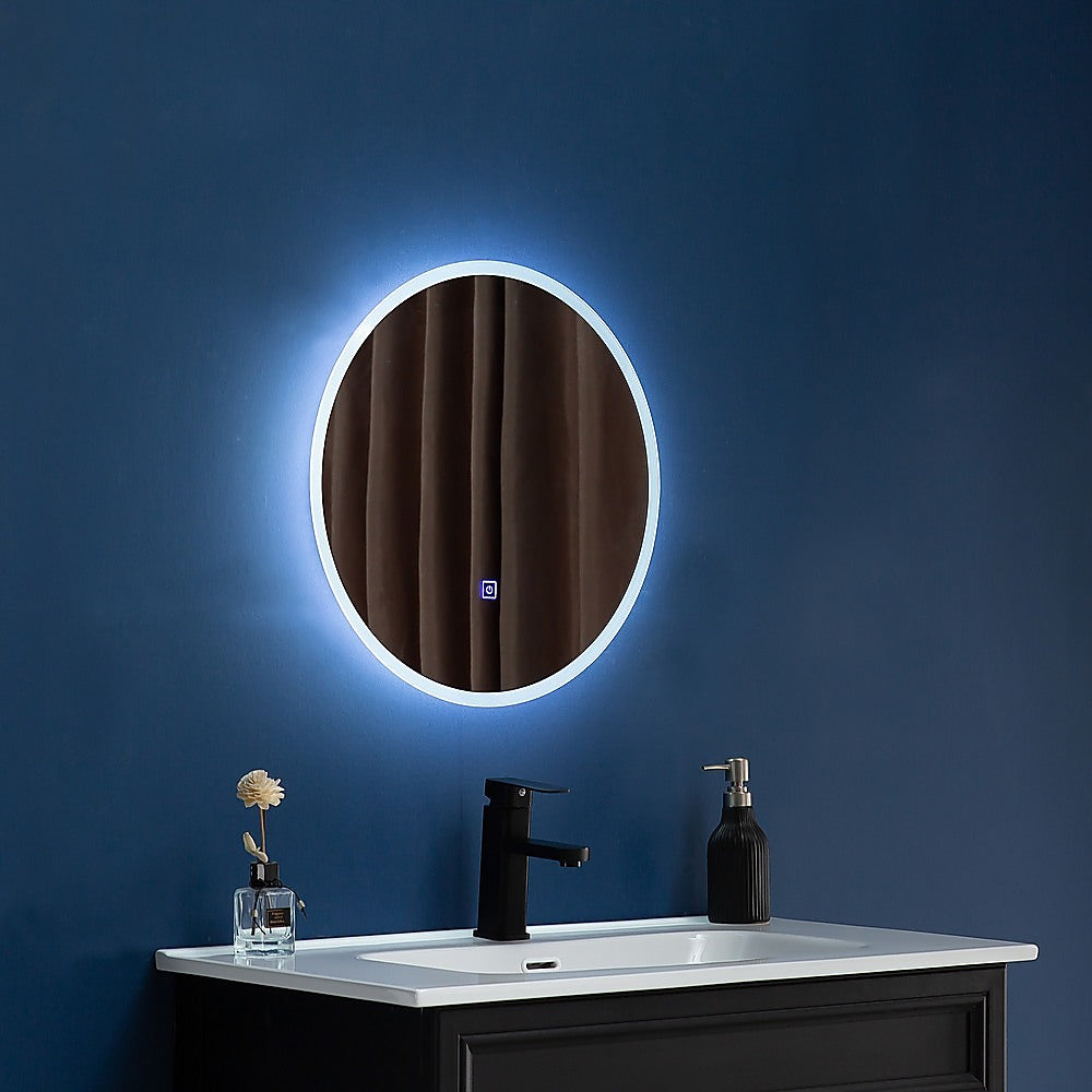 60cm LED Wall Mirror Bathroom Mirrors Light Decor Round