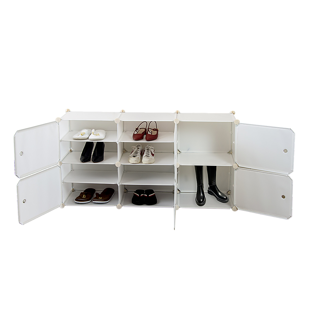 White Cube DIY Shoe Cabinet Rack Storage Portable Stackable Organiser Stand