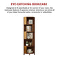 5-Shelf Corner Bookcase Industrial Bookshelf Display Storage Stand