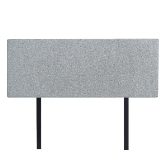 Linen Fabric Double Bed Deluxe Headboard Bedhead - Stone Grey