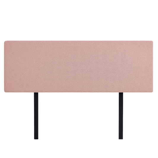 Linen Fabric King Bed Deluxe Headboard Bedhead - Pale Pink