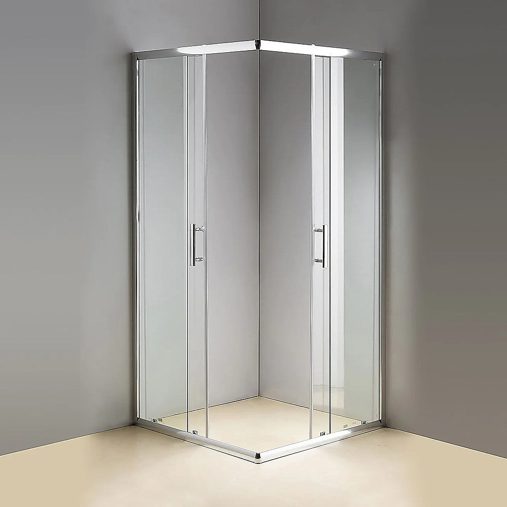 Adjustable 1200x1100mm Double Sliding Door Glass Shower Screen in Chrome