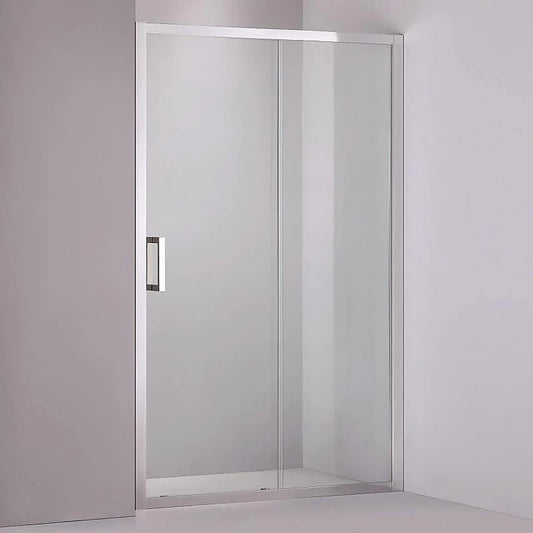 Adjustable 1100-120mm Wall to Wall Sliding Door Glass Shower Screen in Chrome