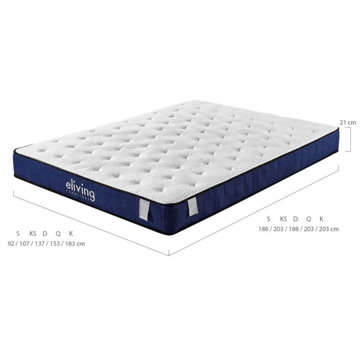 Cool Gel Memory Foam Mattress 5 Zone Pocket Spring - King