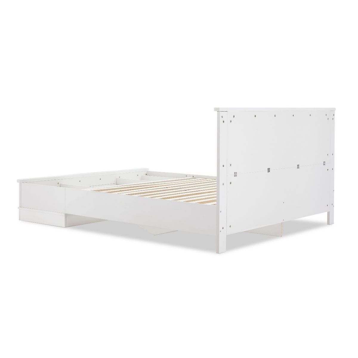 Margaux White Coastal Lifestyle Bedframe with Storage Drawers Double