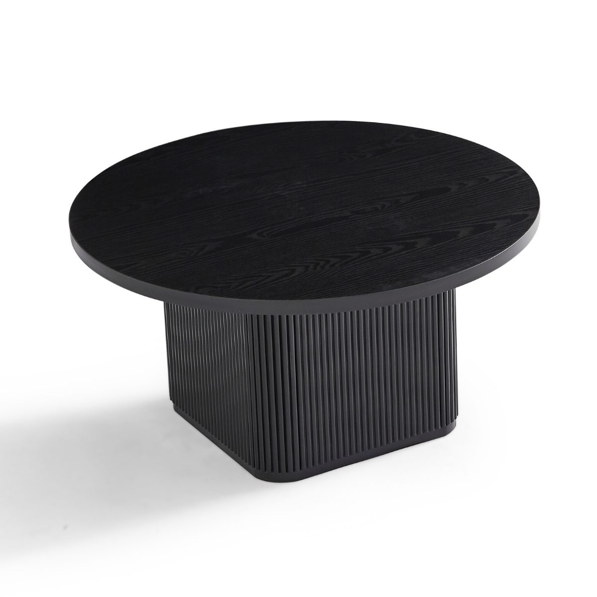 Kate Black Round Column Coffee Table