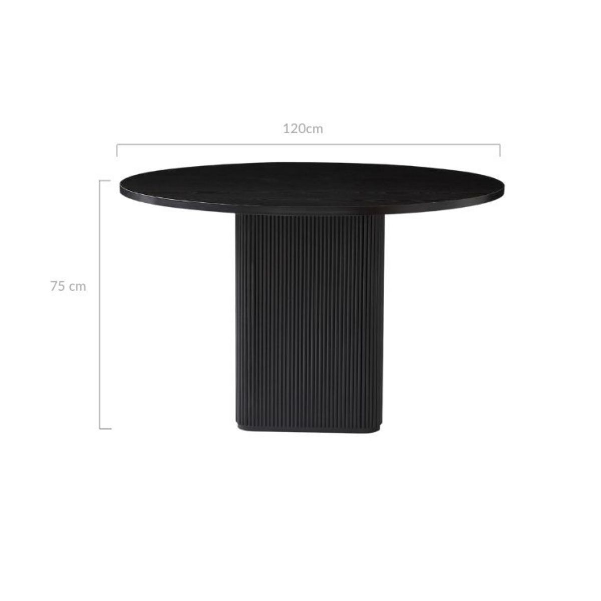 Kate 4 Seater Black Column Dining Table