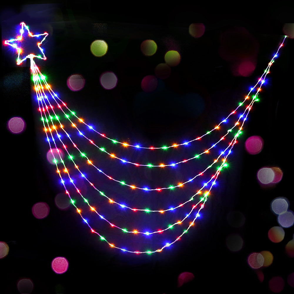 Jingle Jollys 3M Christmas Curtain Fairy Lights String 200 LED Party Wedding